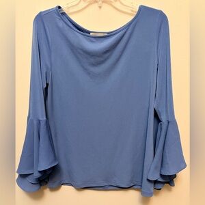 JOAN VASS Elegant Bell Sleeve Blouse